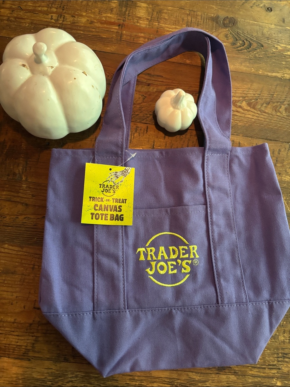 Official Trader Joe’s Halloween lavender mini Tote Bag